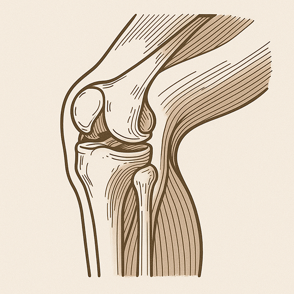 Knee Anatomy Diagram showing key structures